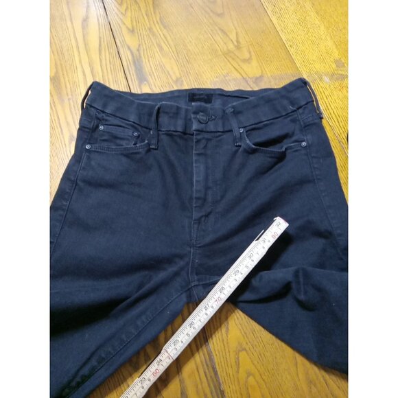 MOTHER Jeans Womens 27 BLACK THE LOOKER ANKLE FRAY Preowned Summer Spring Used - Picture 4 of 14